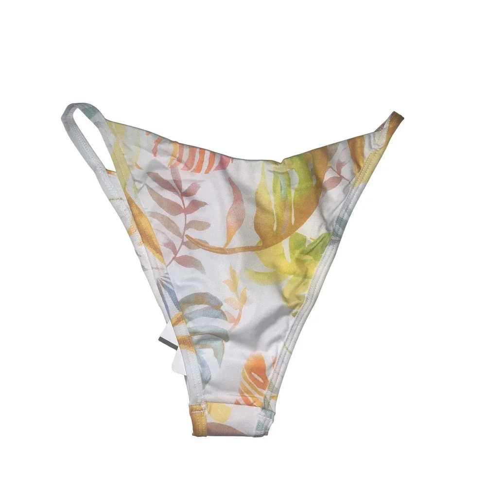 L*Space Jay Bottom Bitsy Swimsuit Bottom Tropical Print White